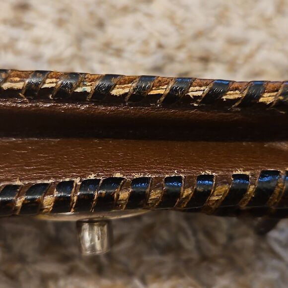 Vintage Tooled Leather Wallet Made in Mexico Horse Floral Western Cowgirl - Picture 4 of 12